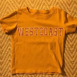 West coast tight fitting cropped tee